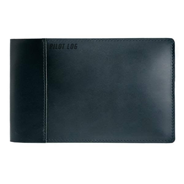 Leather Pilot Log - Black / Large R489