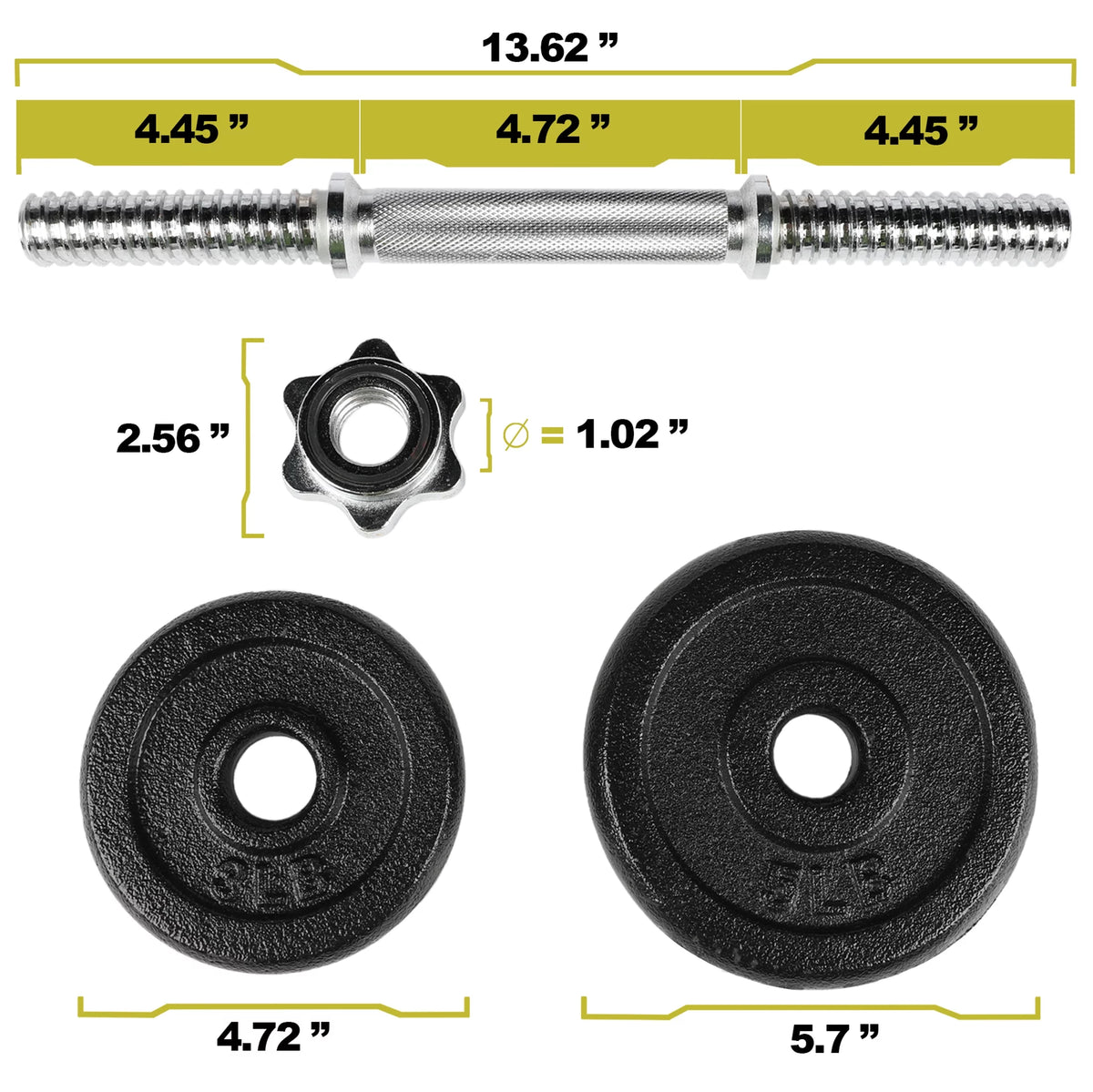 40lb Adjustable Dumbbell Set W449286