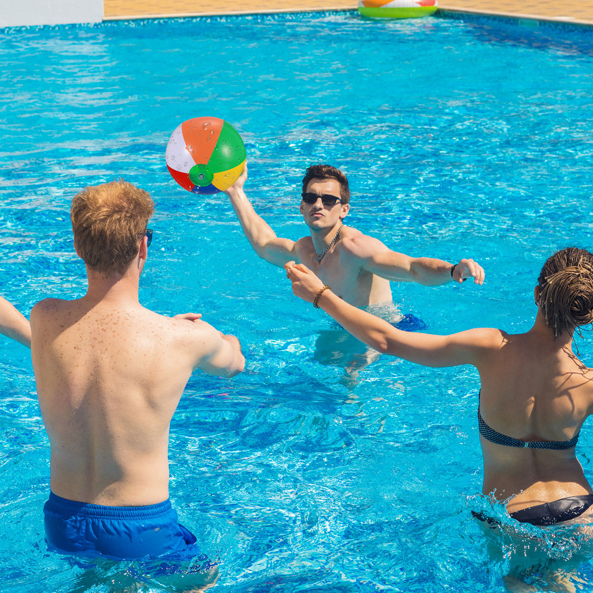 12 Pcs Inflatable Beach Balls Pool Toys O468