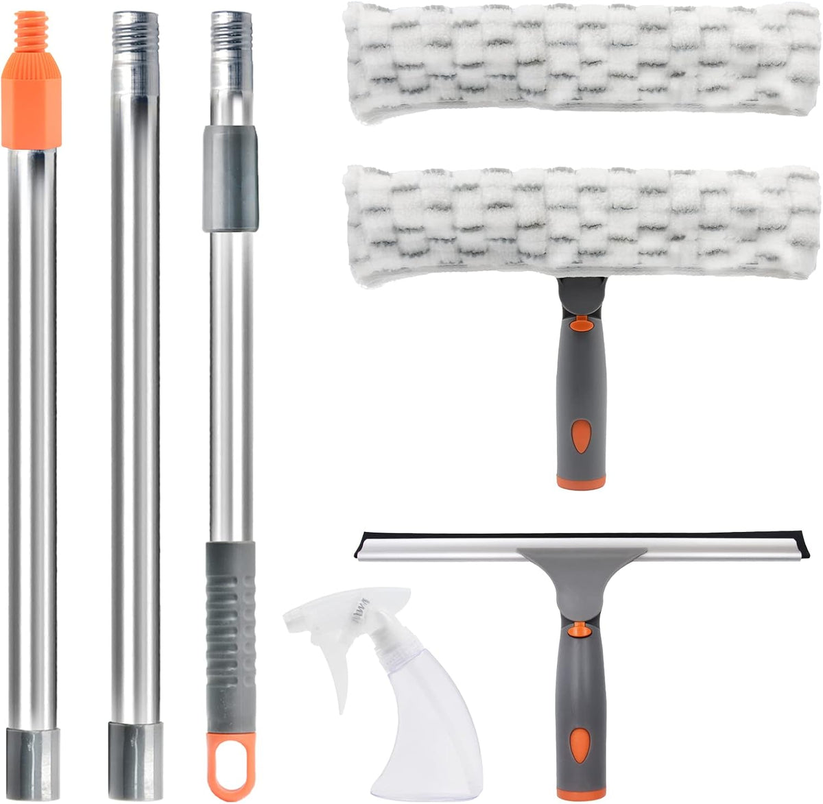 11” Microfiber Cloth and 12” Wide Squeegee Cleaner Kit, Pack of 2 L466171