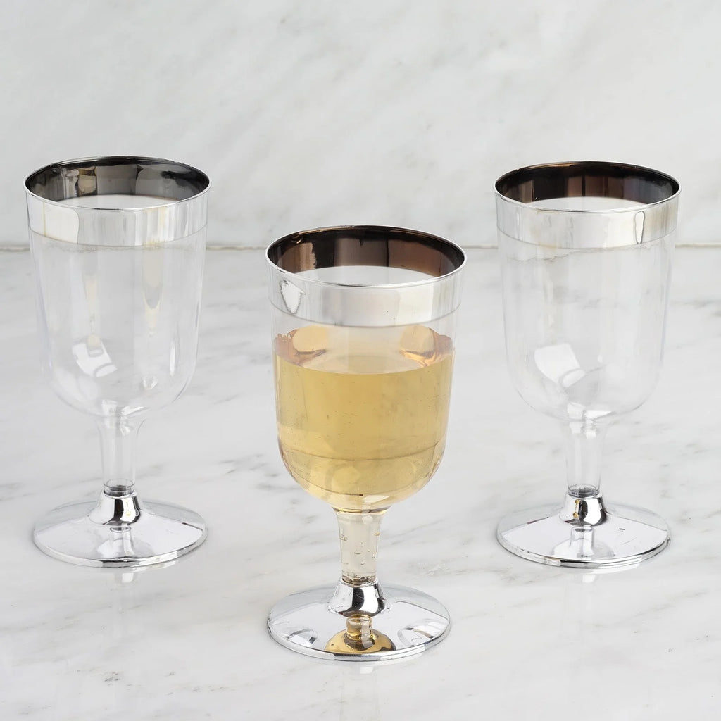 55 Pcs 6oz Disposable Plastic Wine Glass Y772