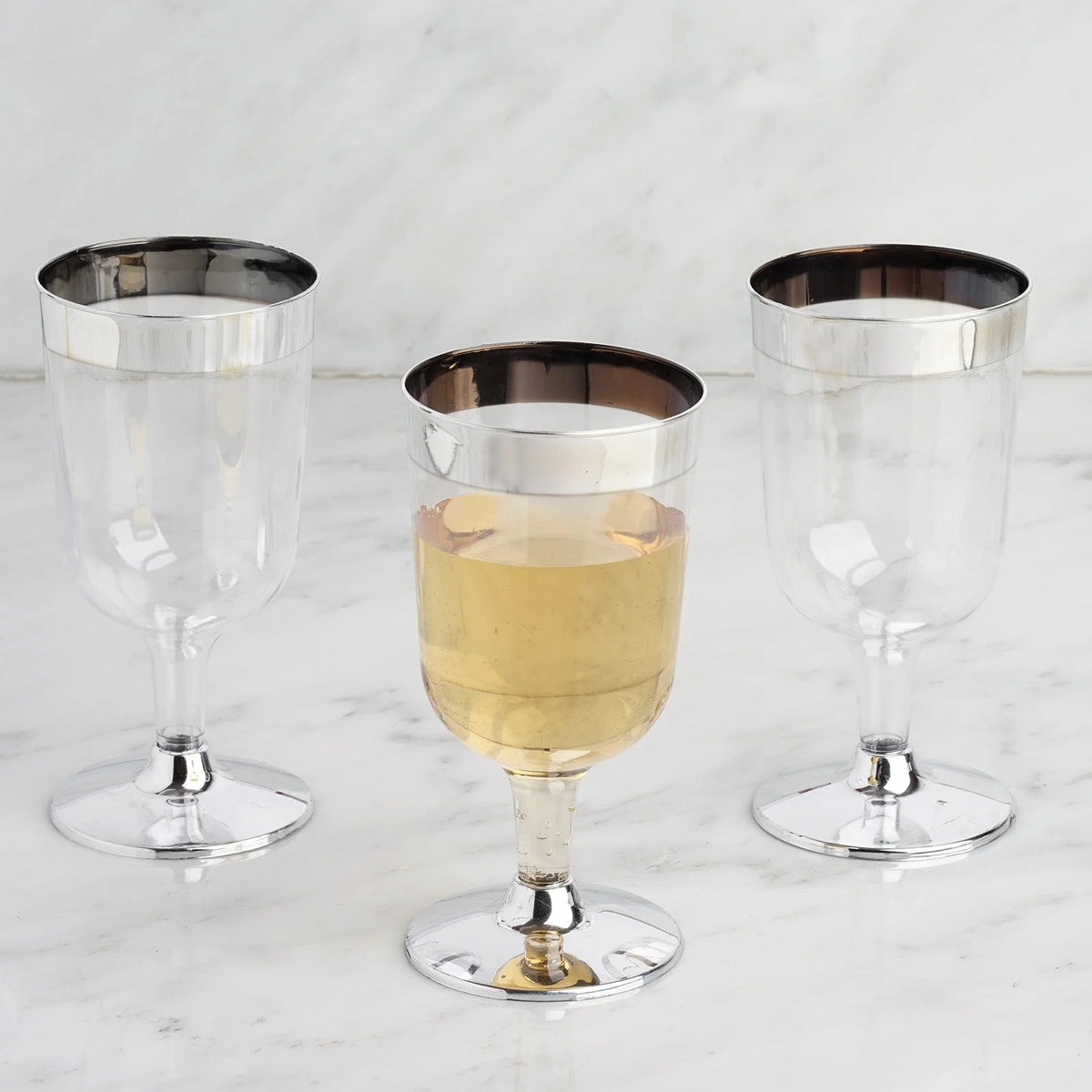 55 Pcs 6oz Disposable Plastic Wine Glass Y772