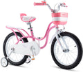 12 In. Beginner Bicycles with Training Wheels, Pink and White H48963