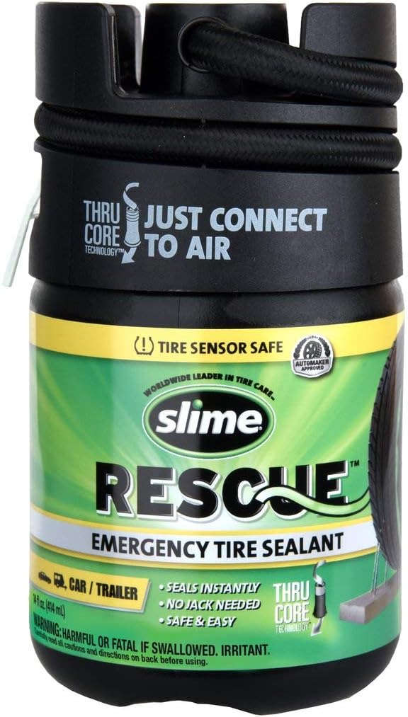 Flat Tire Puncture Emergency Kit with Sealant and Tire Inflator Pump F227