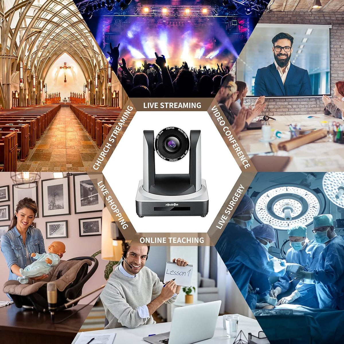 20X Live Streaming Camera with HDMI and 3G-SDI Outputs H91595