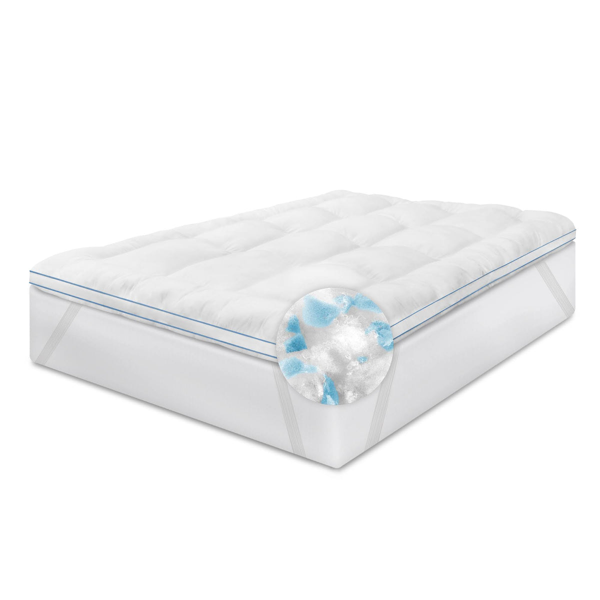 Queen Memory Foam and Fiber Mattress Topper N37958