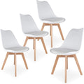 White Set of 4 Dining Chairs Y460003