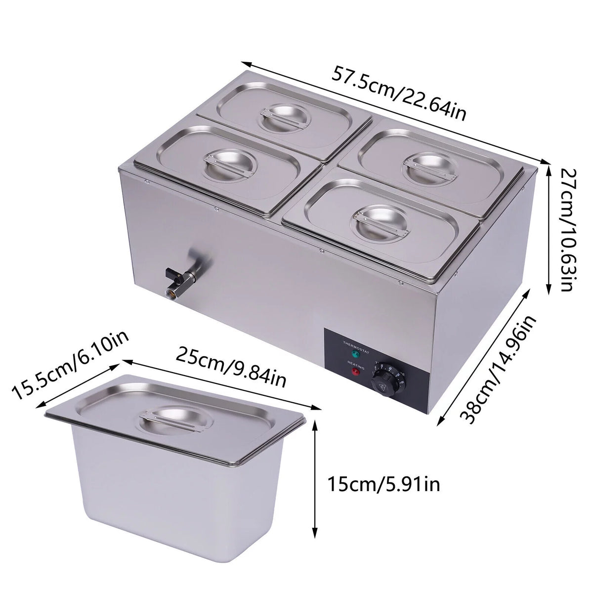 110V 4-Pan Commercial Food Warmer L171