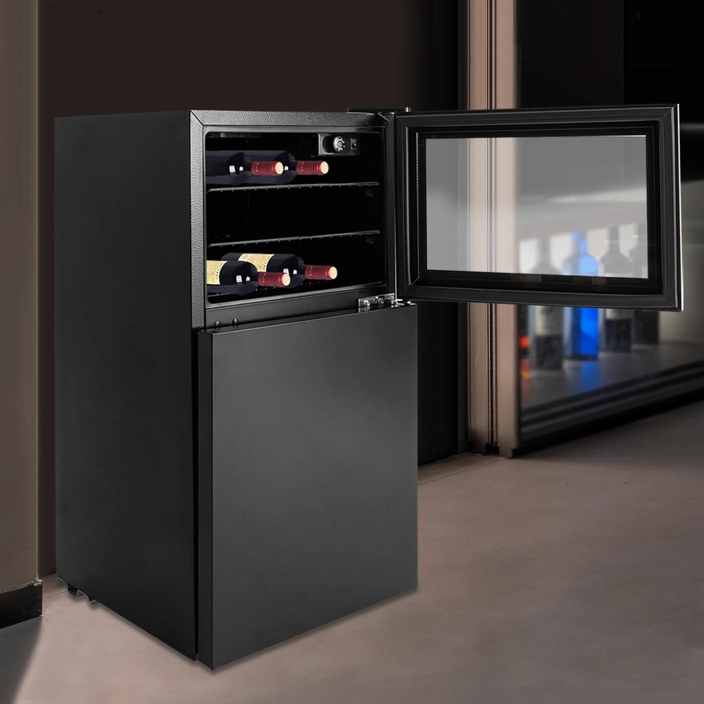 34 Inch Dual Zone Wine Cooler Beverage Refrigerator U119809