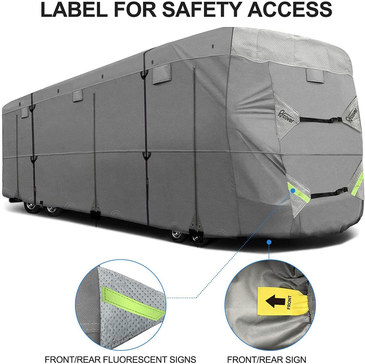 RV Cover Non-Woven Fabric Waterproof Fits 33’ - 37’ Camper Motorhome S796