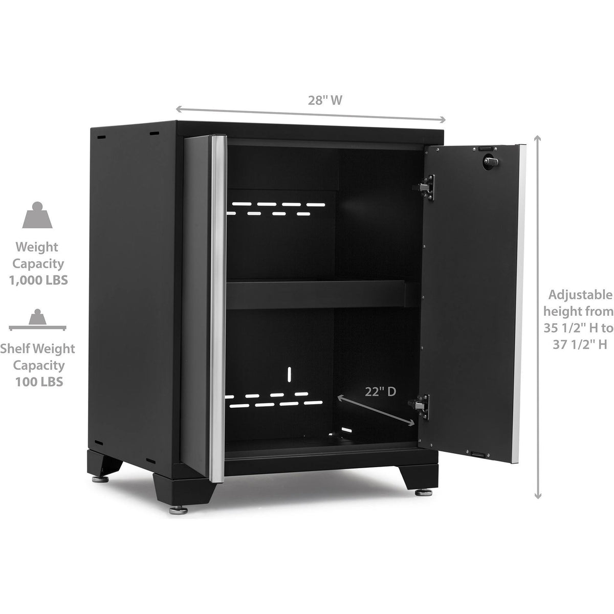 Red Steel Base Cabinet R328