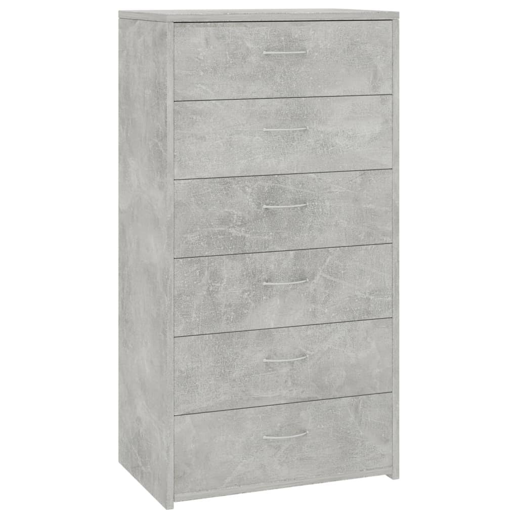 White 6 Drawer Sideboard Chipboard H75688