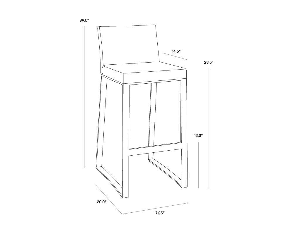 White Bar Stool L625824