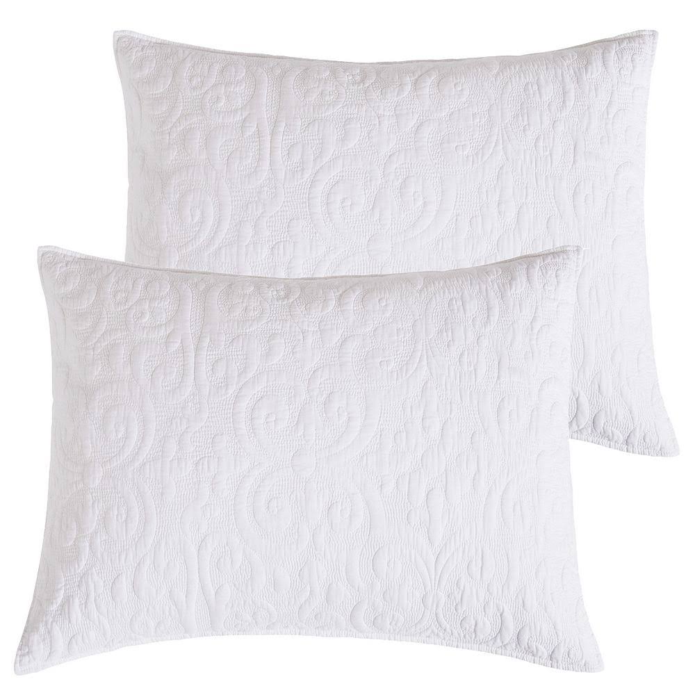 White Reversible King Quilt L477