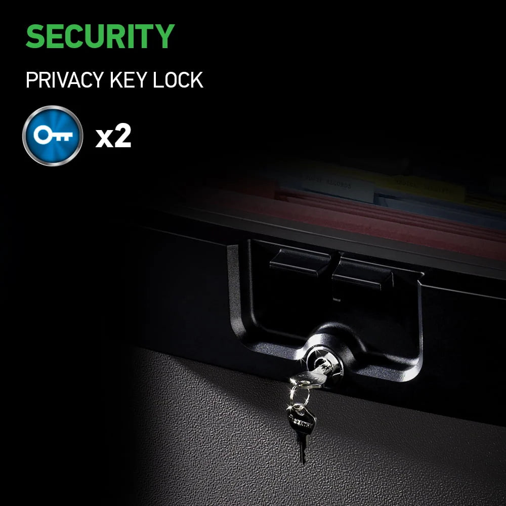 Fire-Resistant Water-Resistant Key Lock Safe Box 0.65 cu. ft. I30120