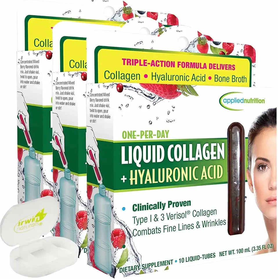 Liquid Collagen Hyaluronic Acid Dietary Supplement 3 Pack Z803