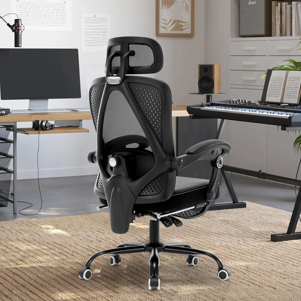 Black Ergonomic High Back Office Chair with Lumbar Support D283