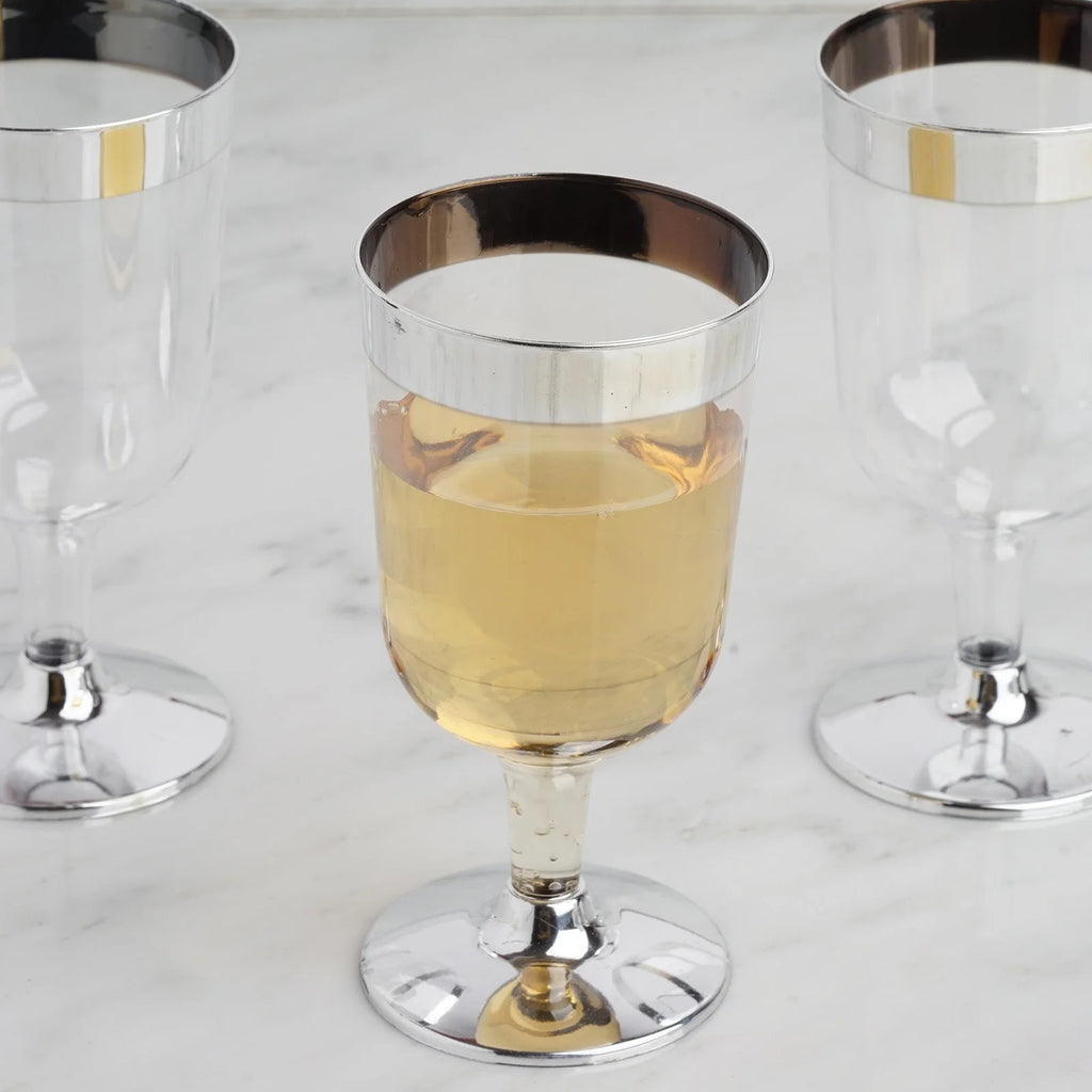 55 Pcs 6oz Disposable Plastic Wine Glass Y772