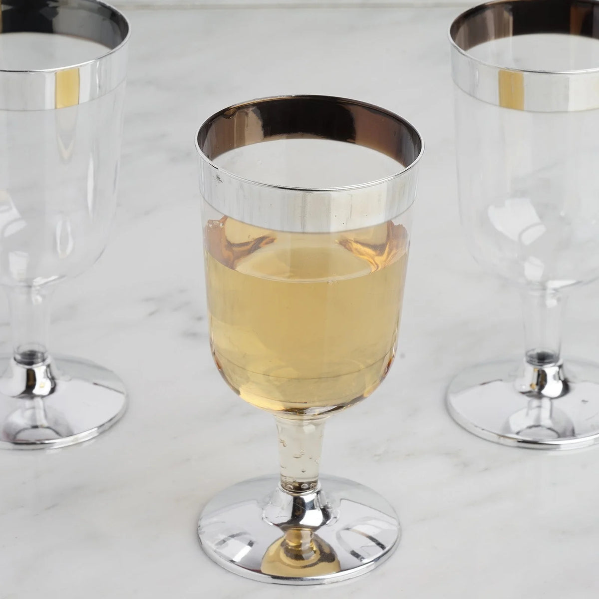 55 Pcs 6oz Disposable Plastic Wine Glass Y772