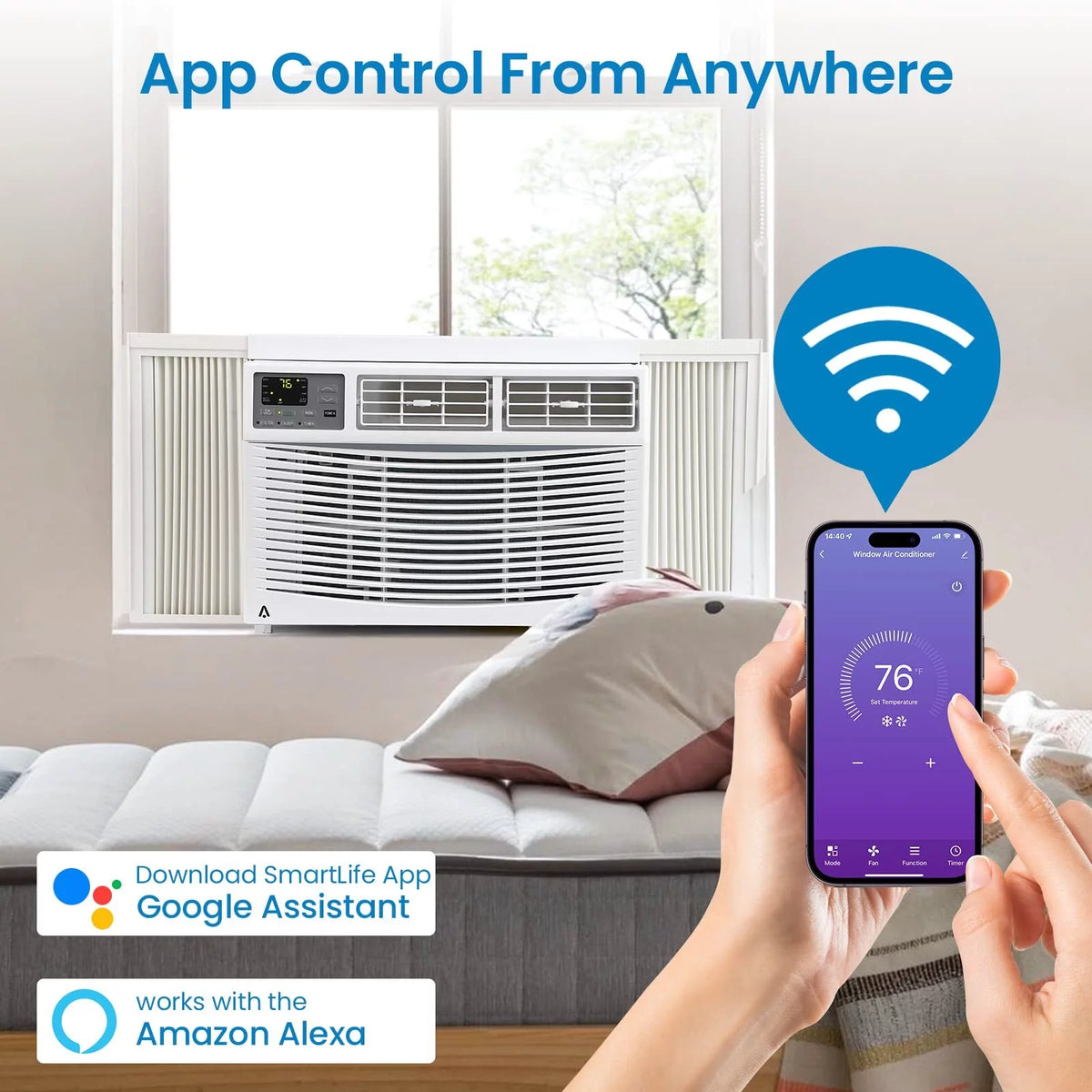 White 6,000 BTU Window-Mounted Air Conditioner P980