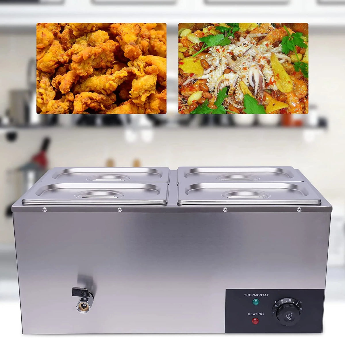 110V 4-Pan Commercial Food Warmer L171