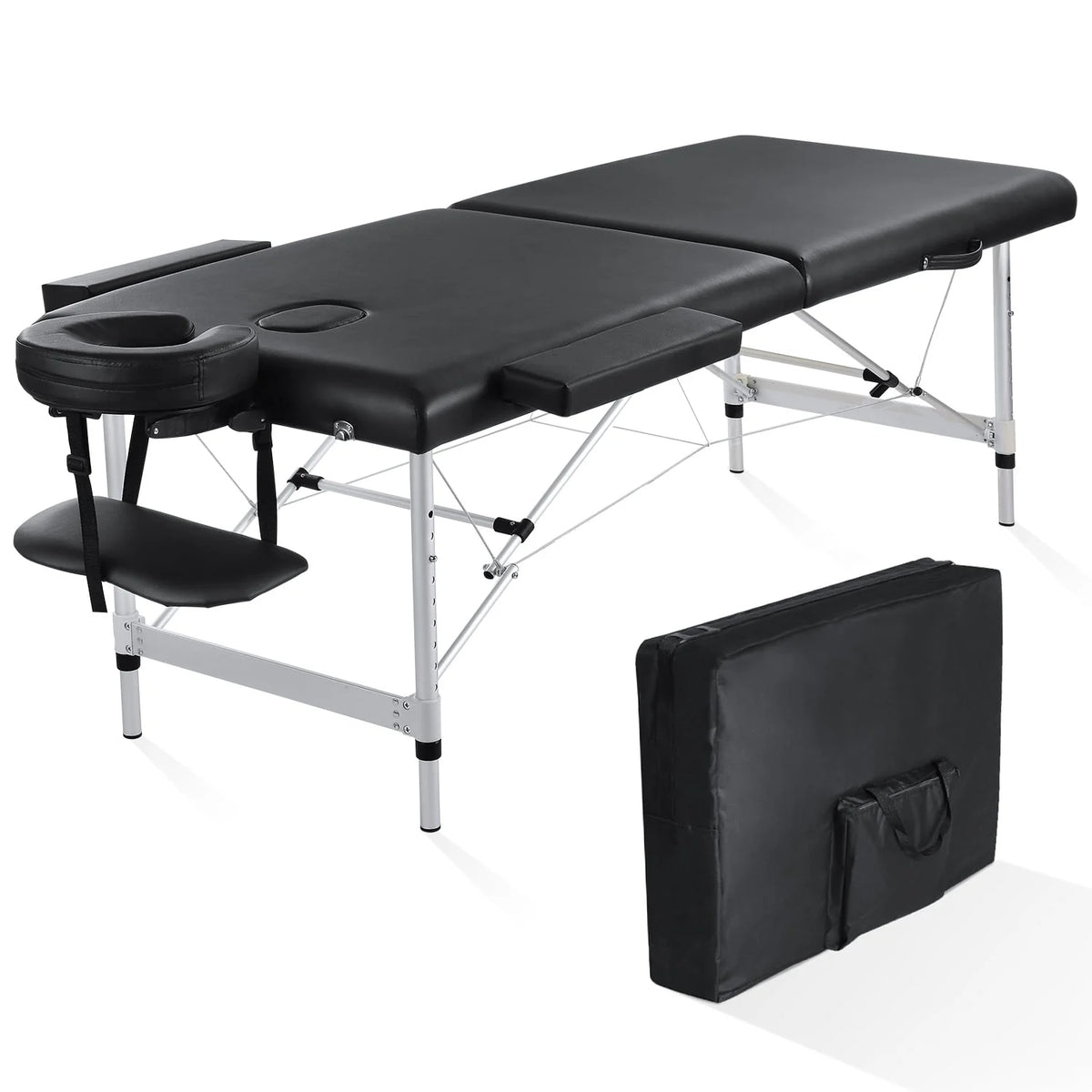 Portable 84 Inch Adjustable Folding Massage Table Black U1250