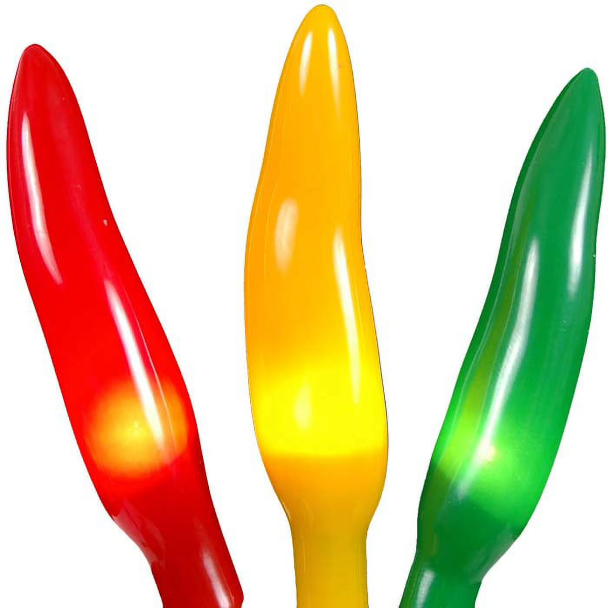 35 Light Chilli Pepper Mini Light Set, Red/Green/Yellow, Green Wire, 11' Long Z74051