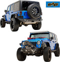 Front Bumper and Rear Bumper with Tire Carrier Combo for Wrangler JK X302701