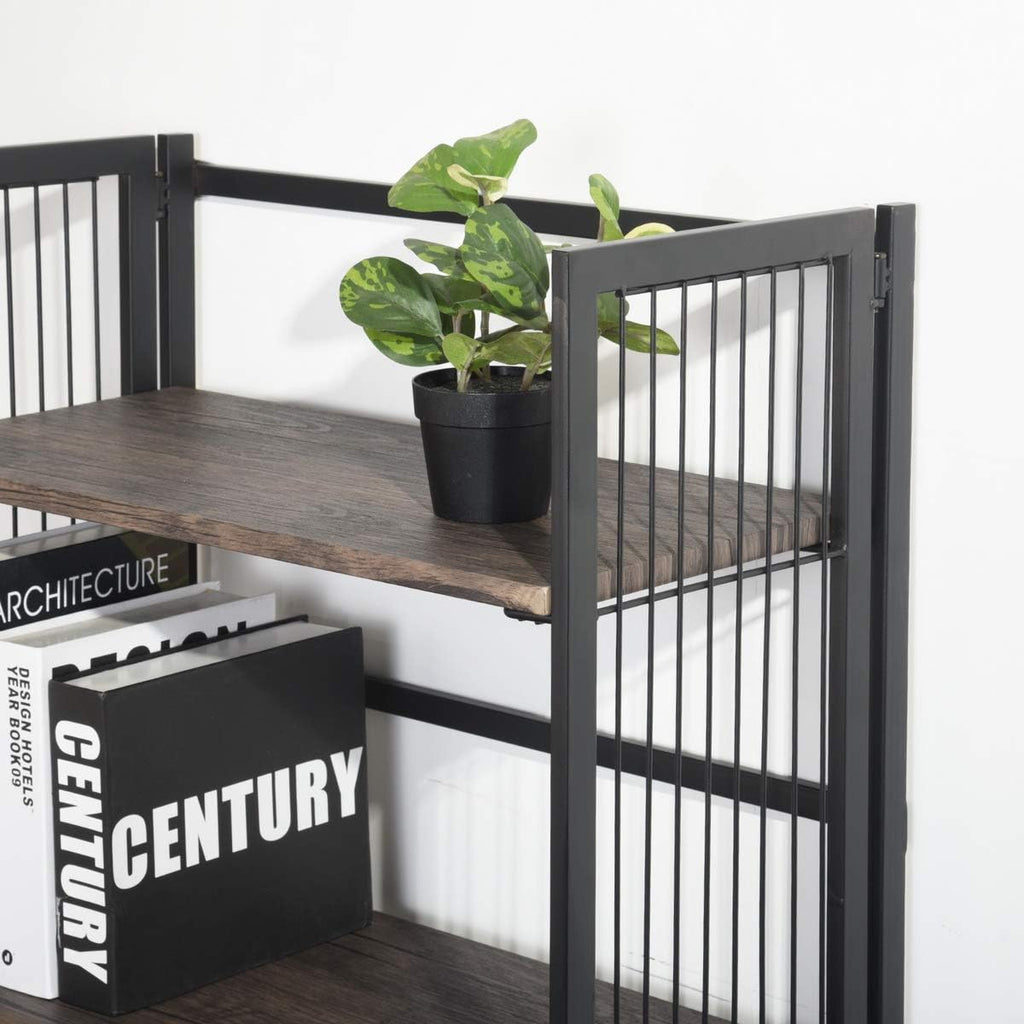 4-Tier Foldable Bookshelf Bookcase J9466