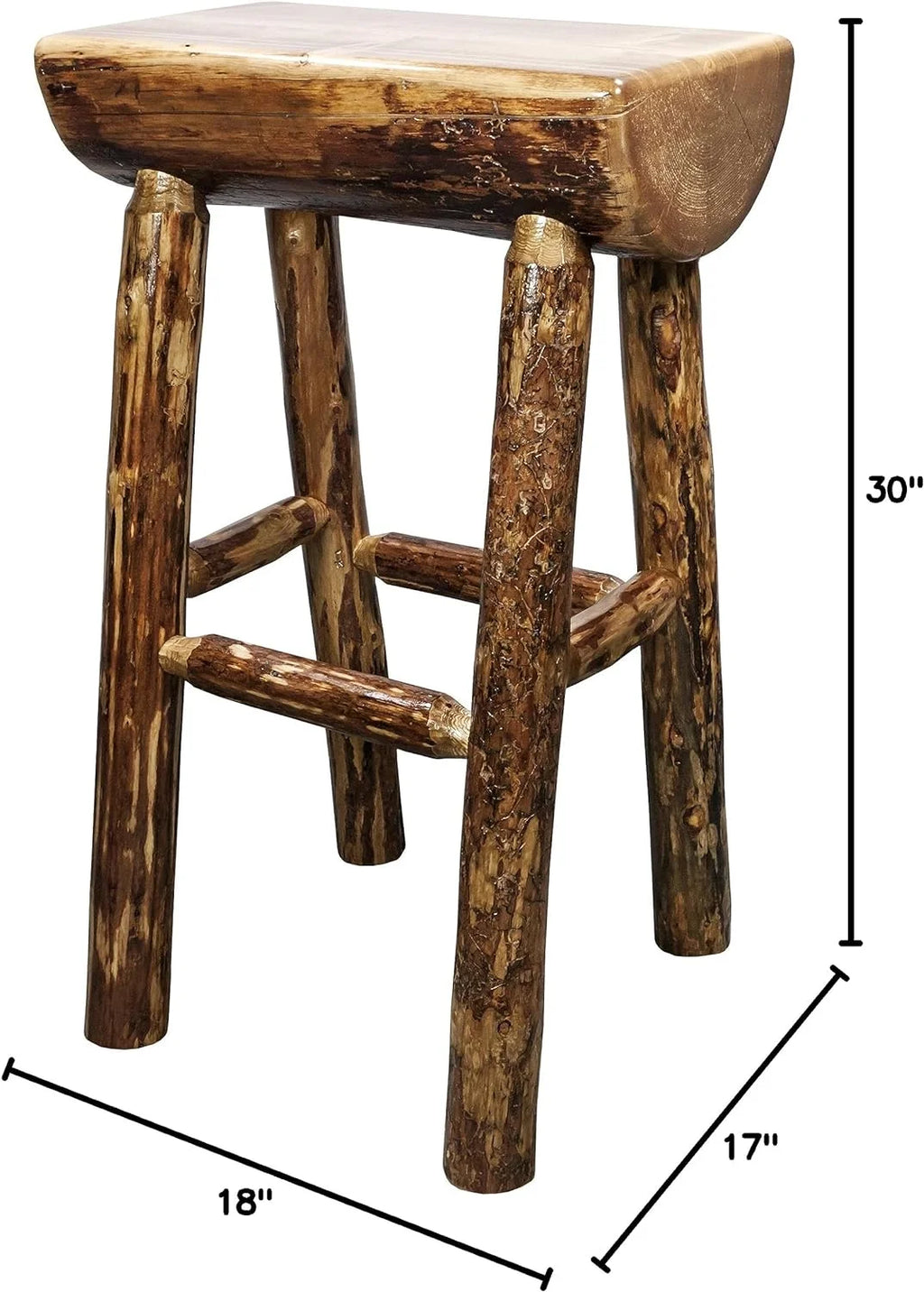 Half Log Barstool C6564