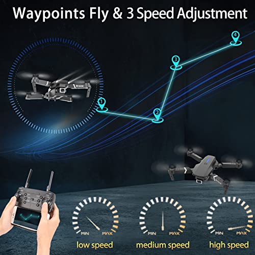 Foldable RC Quadcopter with Dual Camera, 1080P FPV, 3 Batteries I540735
