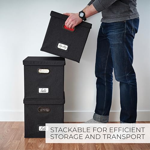 Vinyl Record Storage Box with Lid O590