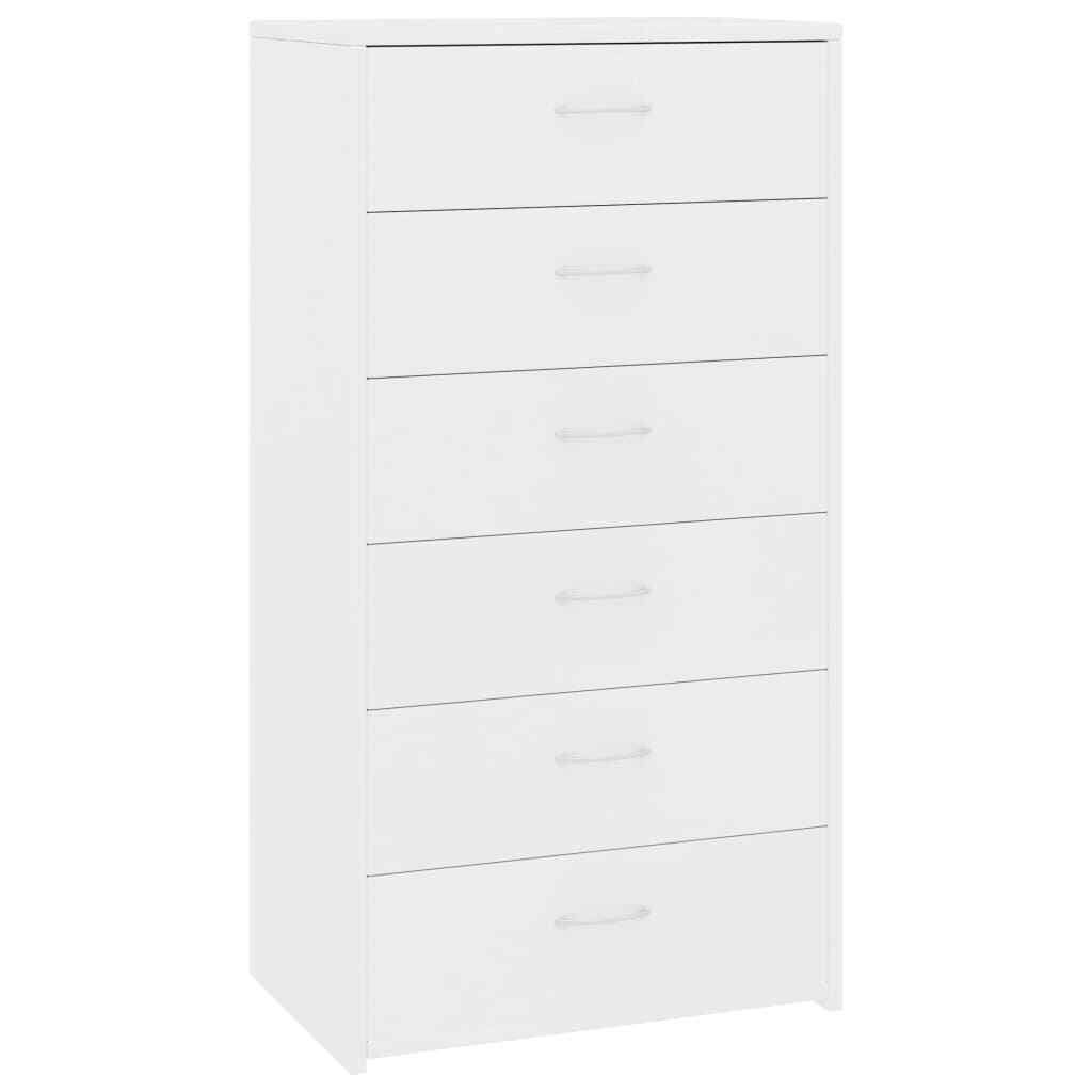 White 6 Drawer Sideboard Chipboard H75688