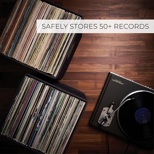 Vinyl Record Storage Box with Lid O590