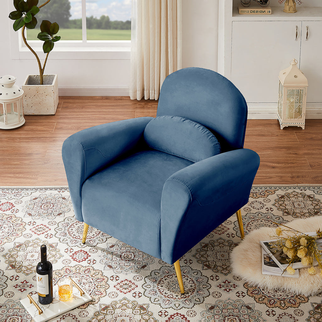 Blue Upholstered Armless Chair J474321