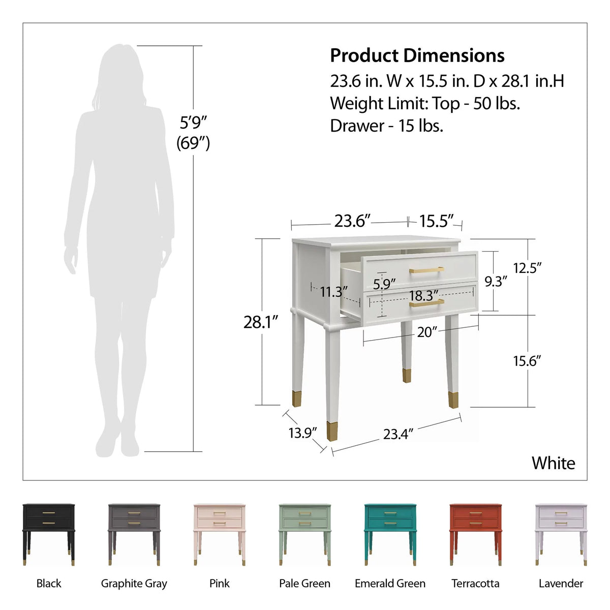 Graphite Gray End Table P823267