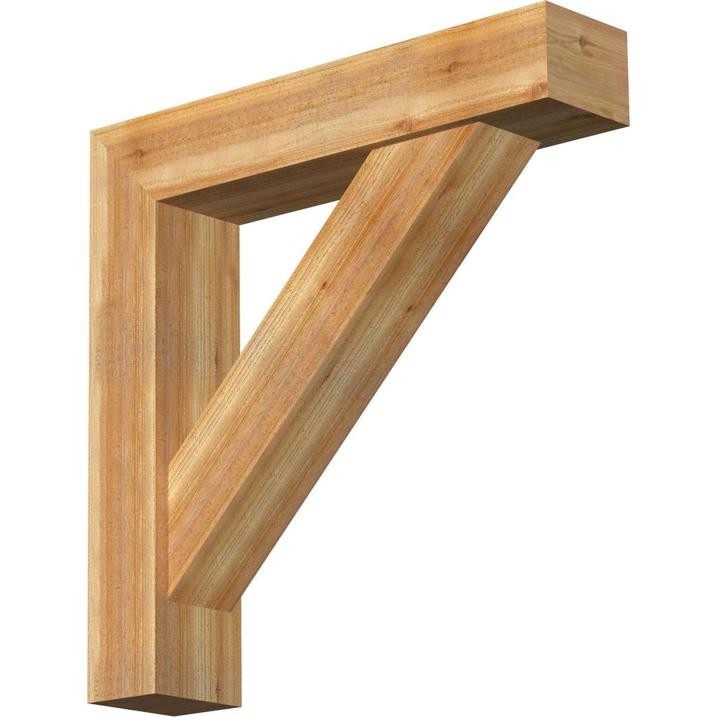 Traditional Block Rough Sawn Bracket with Offset Brace M527676
