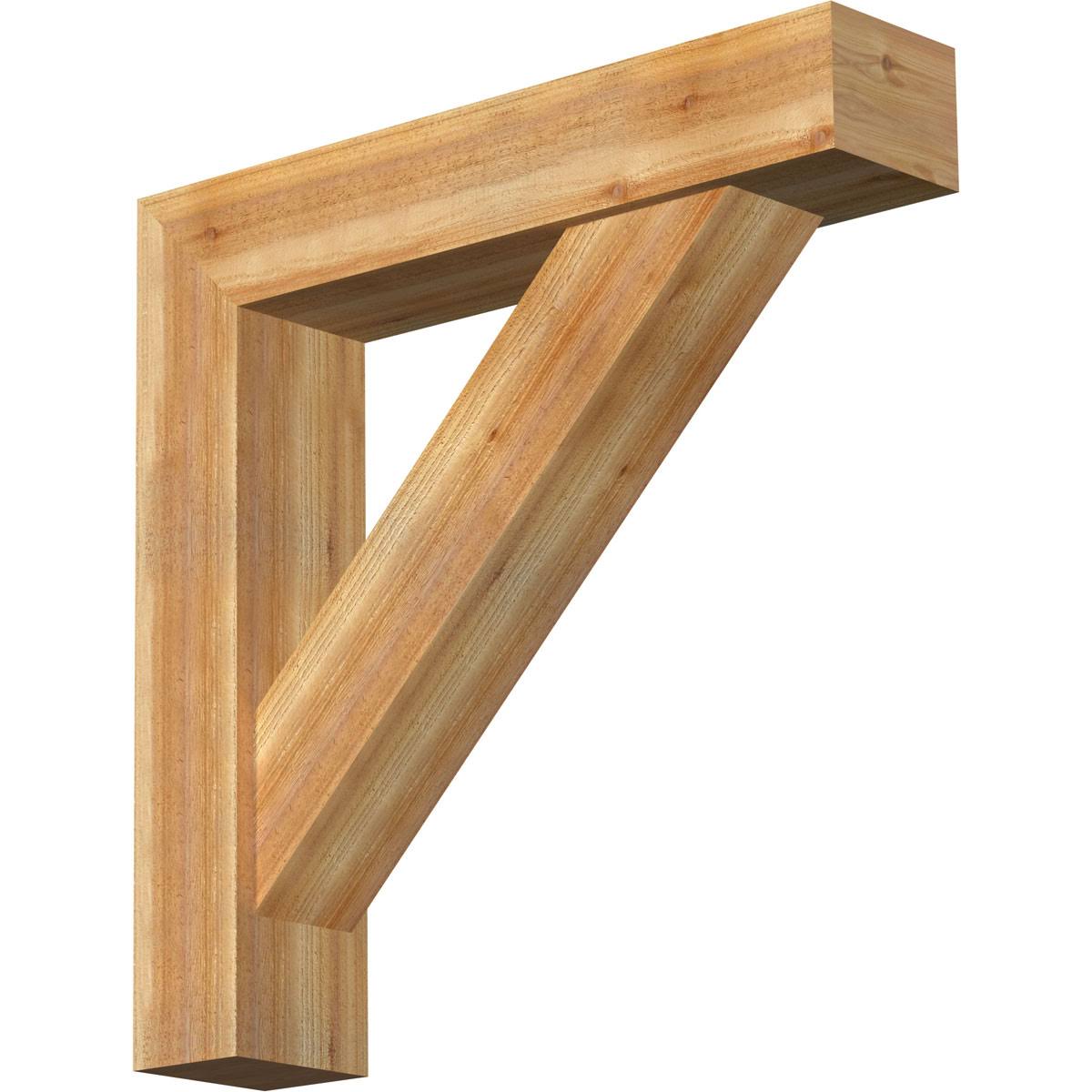 Traditional Block Rough Sawn Bracket with Offset Brace M527676