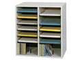 16 Compartments Adjustable Shelves Literature Organizer Q398