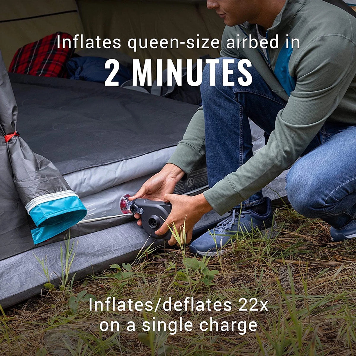 Queen 18" Airbed (3 Pack) with USB Pump C782