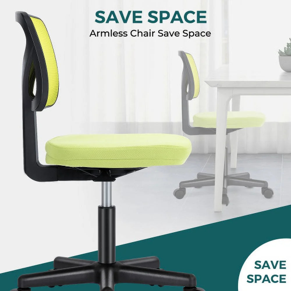 Armless Desk Chair with Lumbar Support T7171