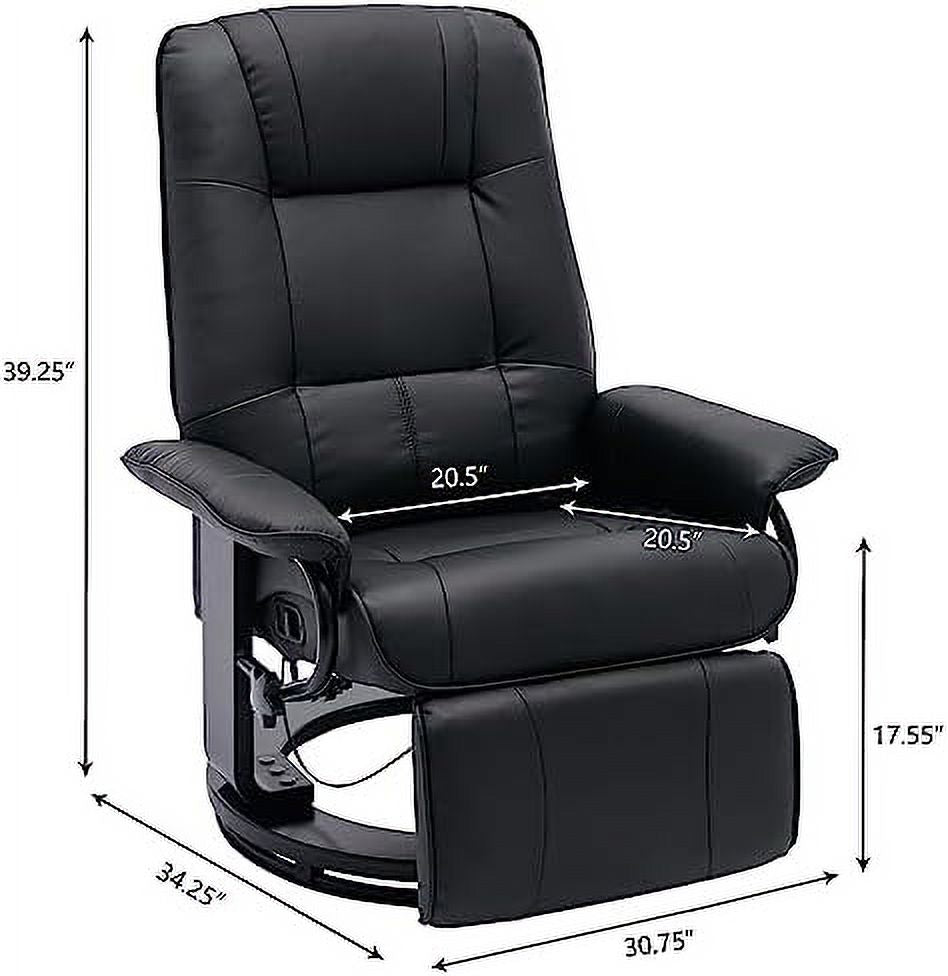 Grey PU Leather Recliner Chair with Footrest K30631
